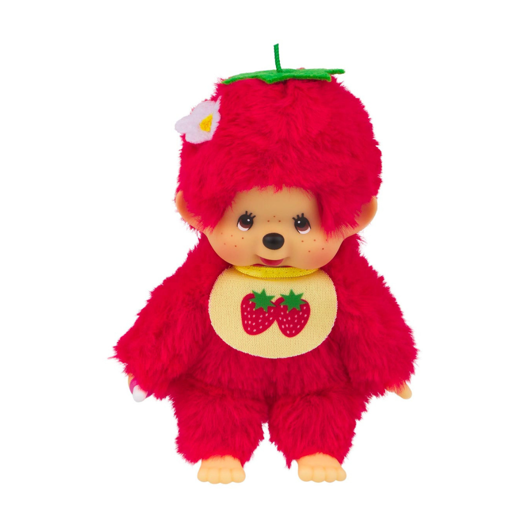 Sekiguchi Monchhichi FRUIT COLOR Plush Doll - Strawberry Red