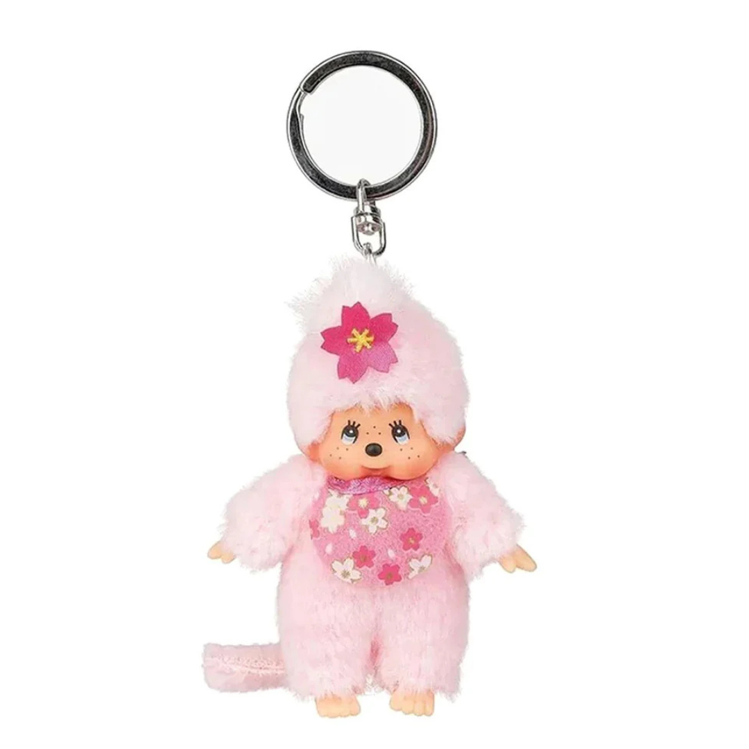Monchhichi Cherry Blossom Plushie Keychain