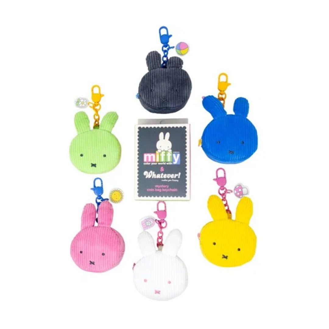 Miffy Corduroy Head Coinbag Charm with Sticker Blind-Box