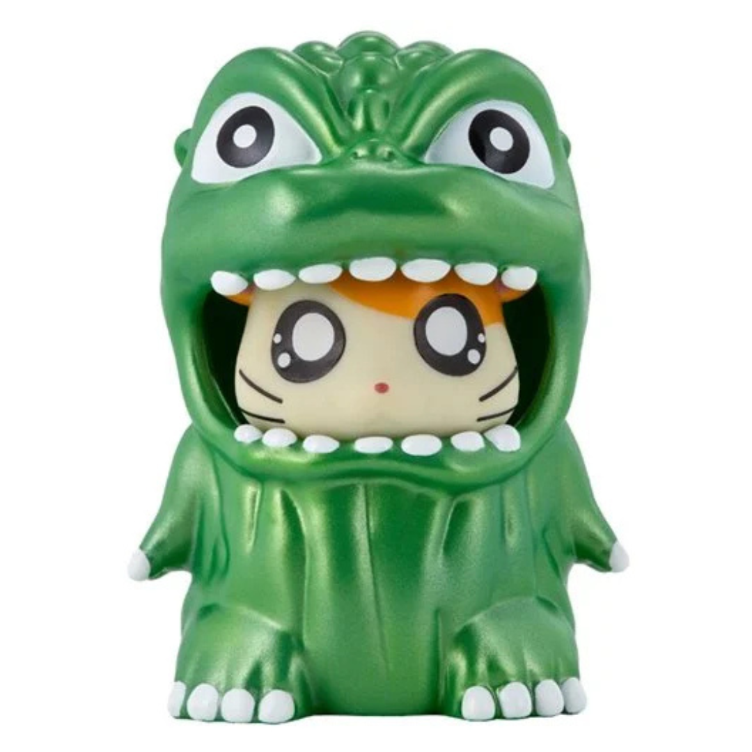 Godzilla x Hamtaro Chibi Godzilla Ham-kun Metallic Green Movie Monster Series Vinyl Figure