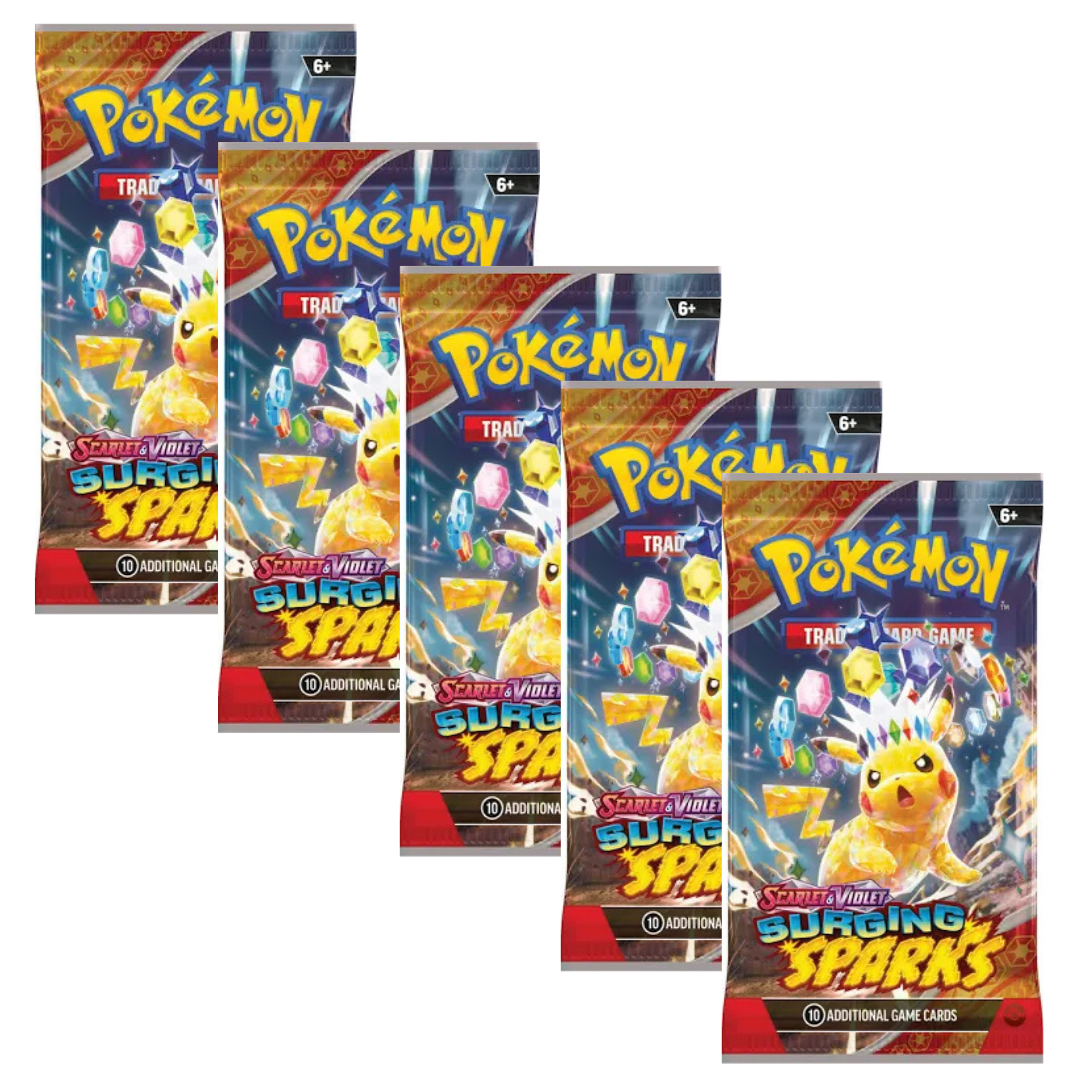 Pokemon Surging Sparks 5 Pack Bundle